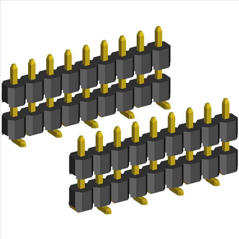 2.54mm Pin Header Single Row Double Insulator SMD B1(2) Type